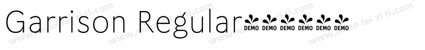 Garrison Regular字体转换